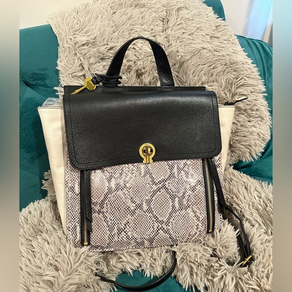 Fossil Amelia Snake convertible purse